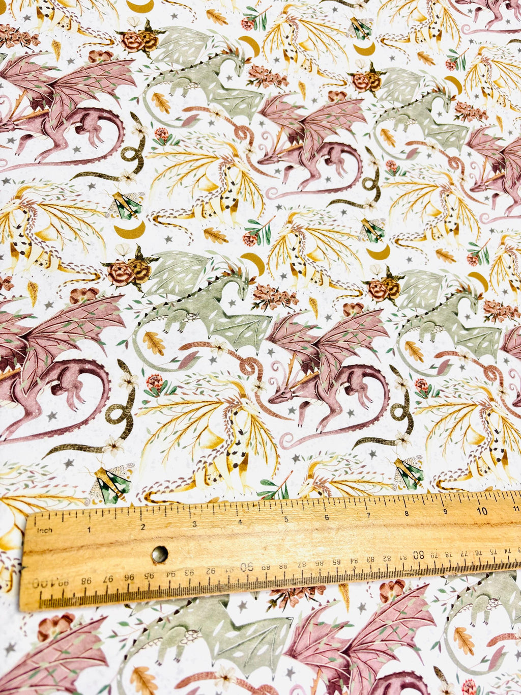 Whimsical Dragon Cotton Fabric