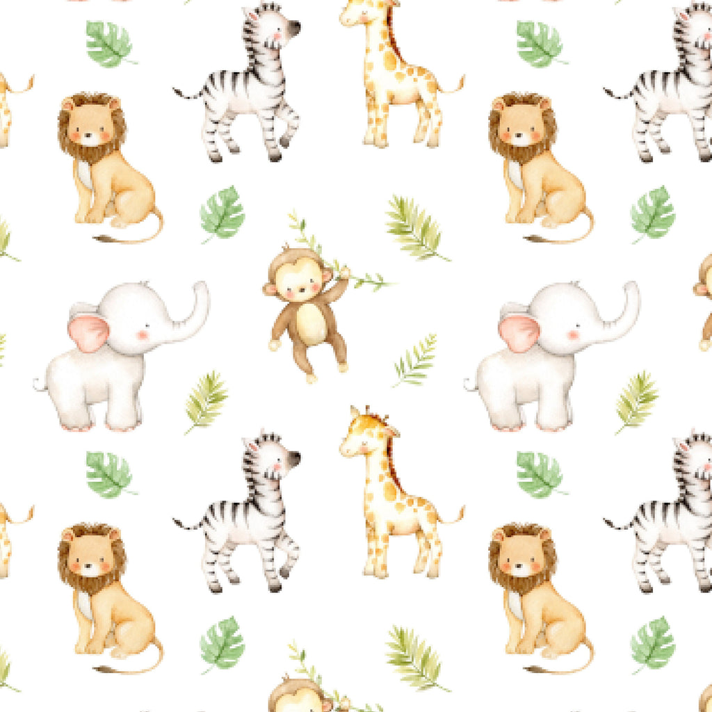 Safari Animals Cotton Fabric