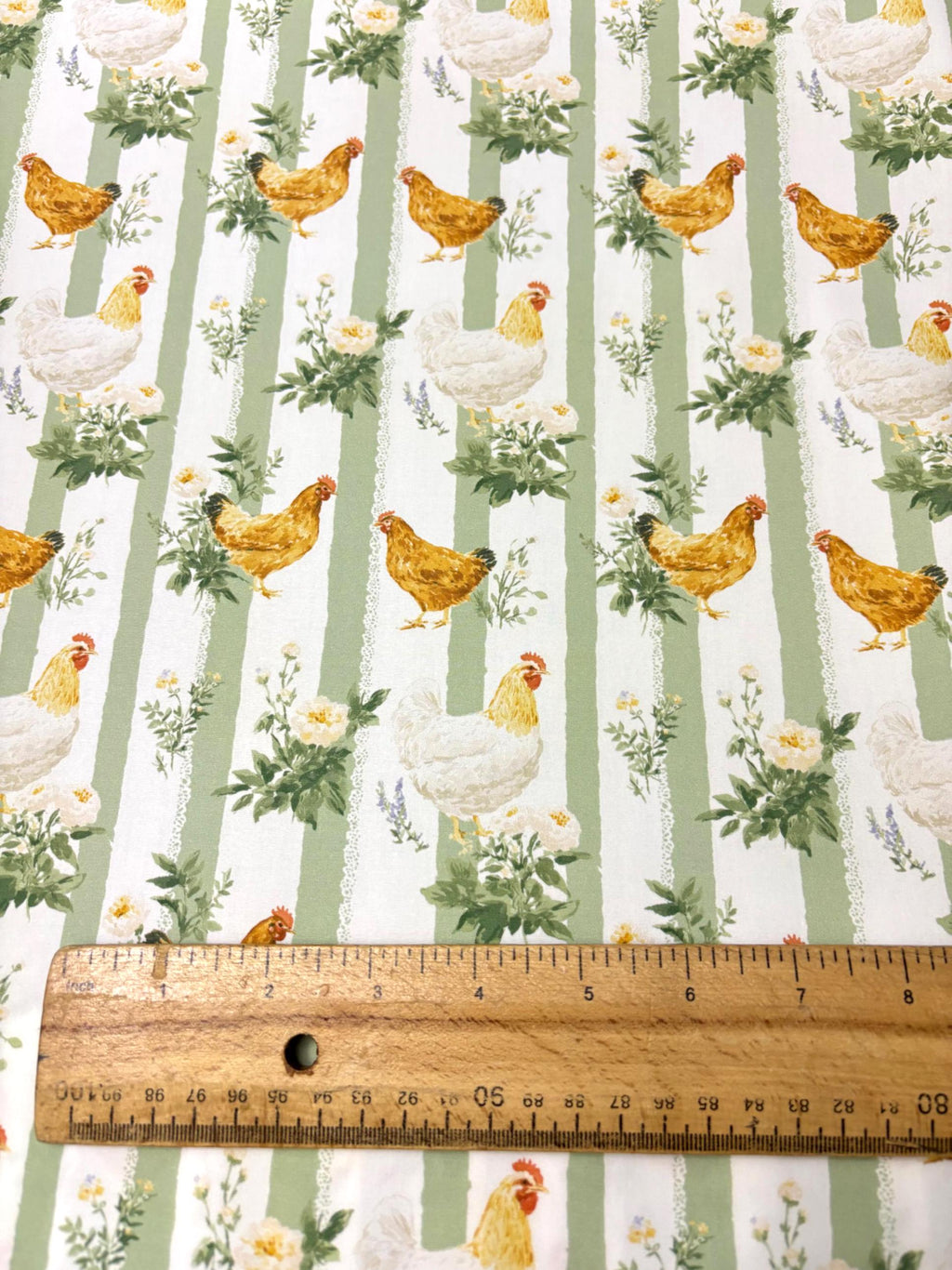Country Chicken Cotton Fabric