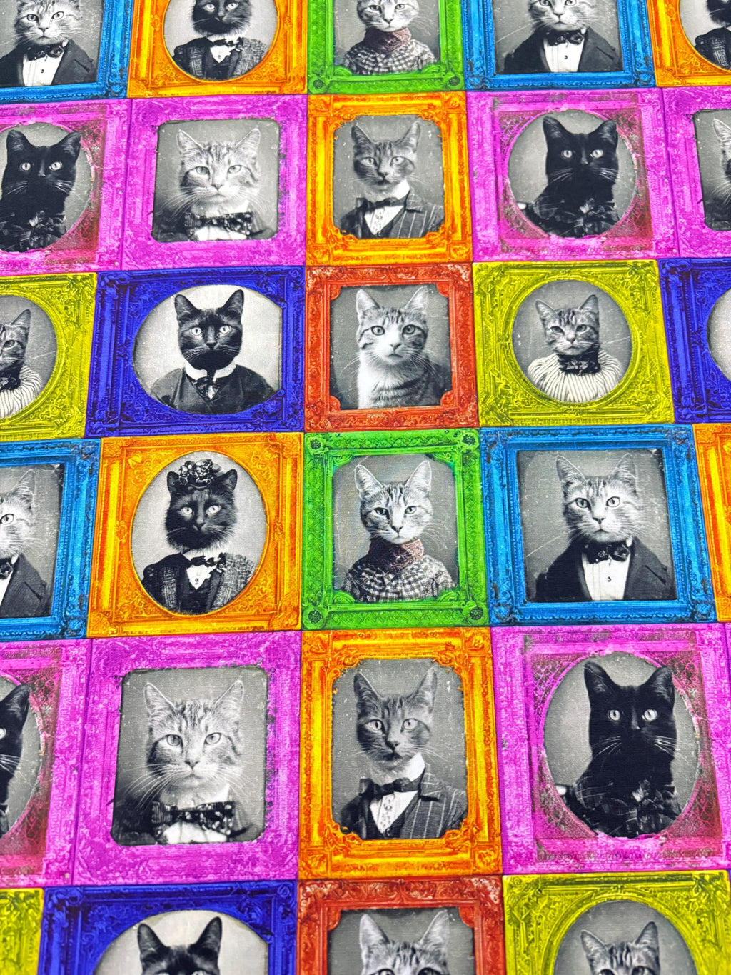 Vintage Cat Cotton Fabric