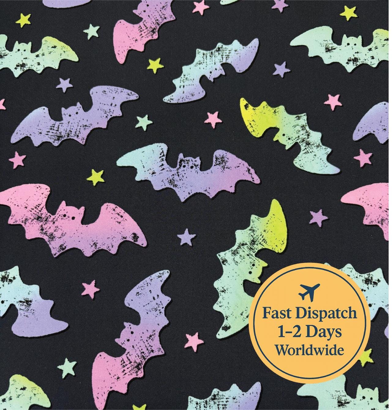 Halloween Bats Cotton Fabric
