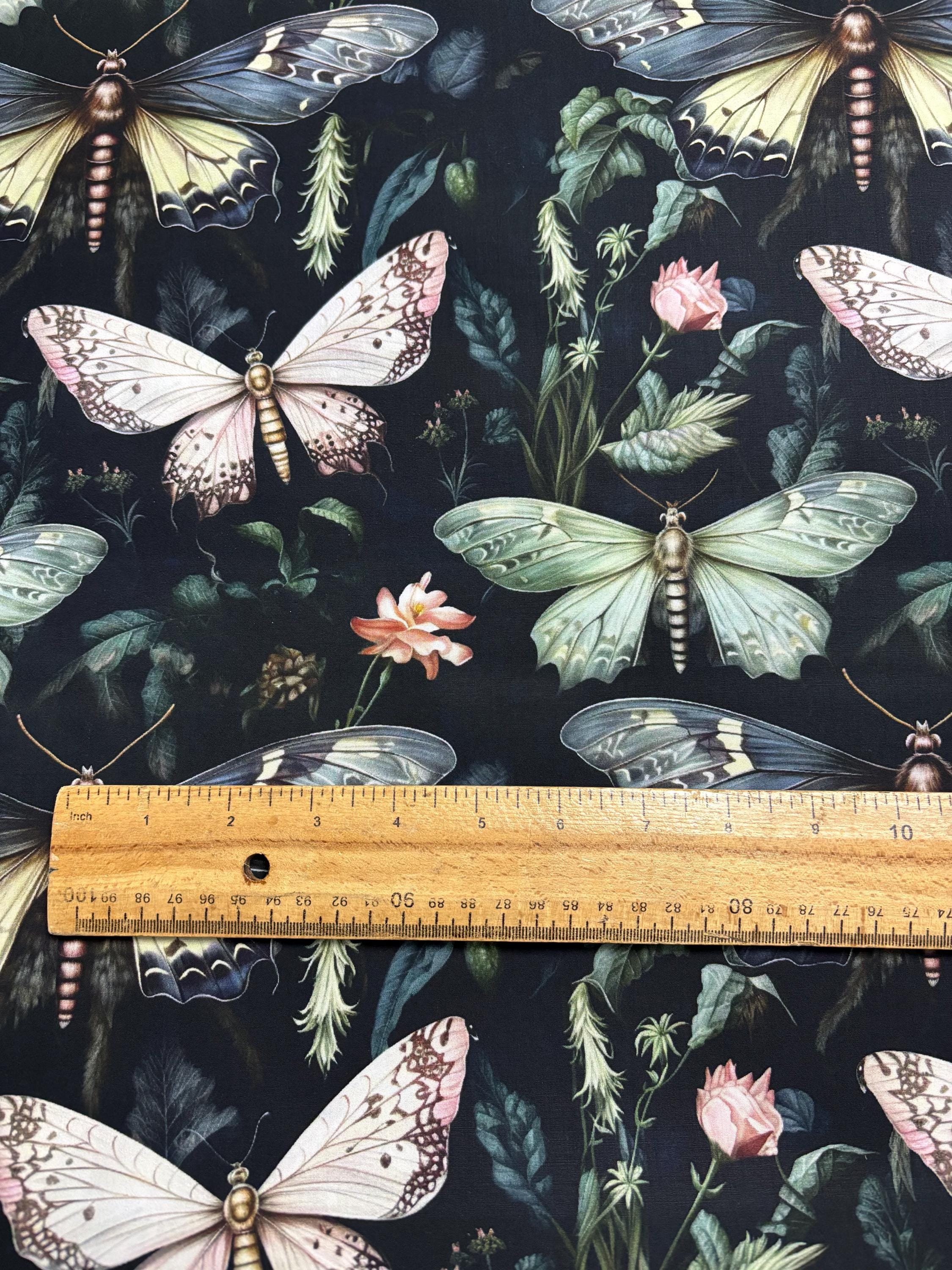 Dark Moth Cotton Fabric