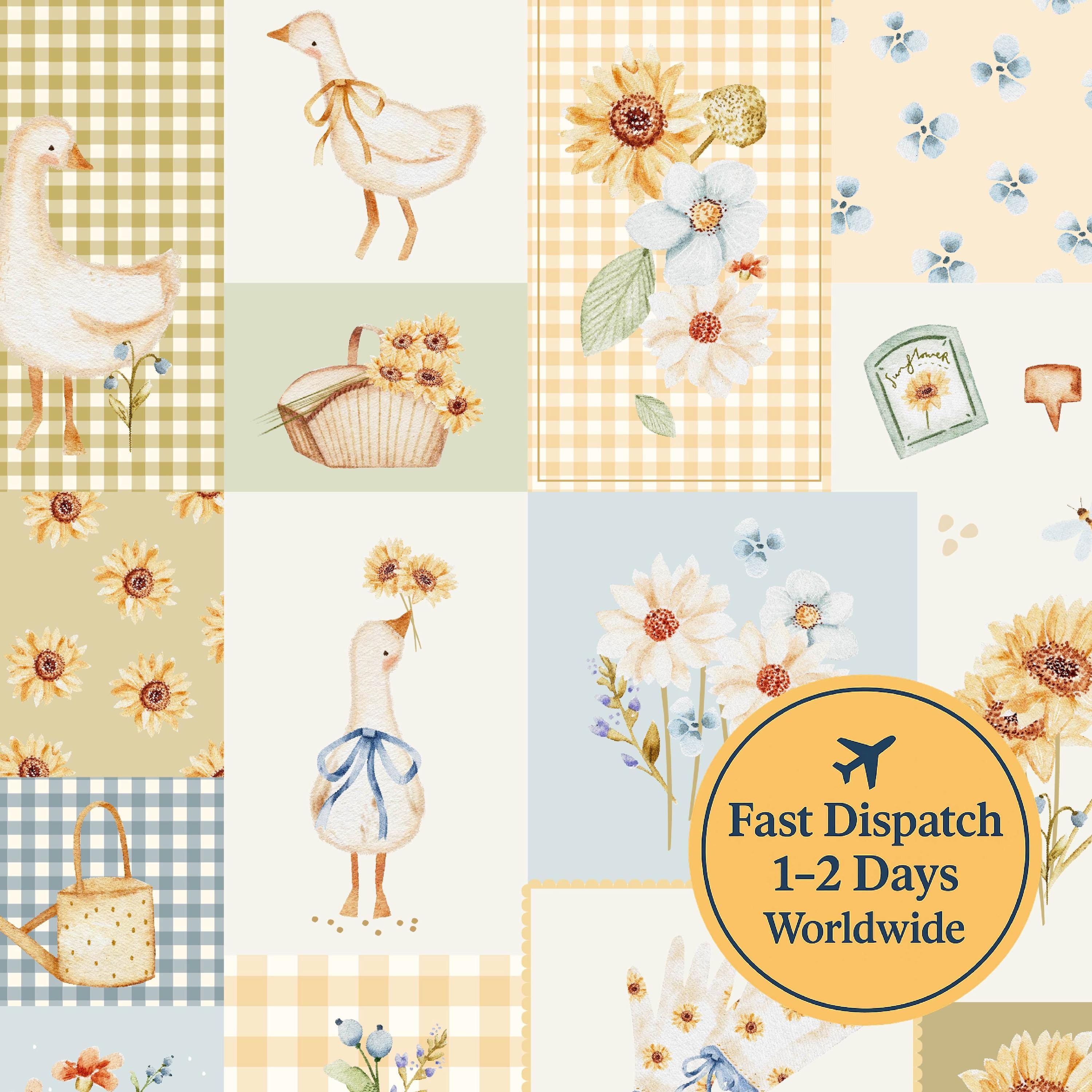 Silly Goose Cheaters Quilt Cotton Fabric