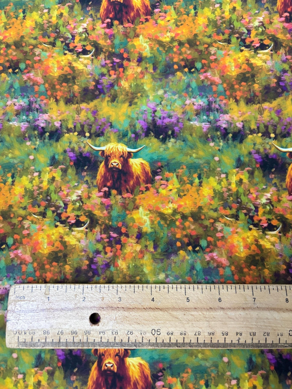 Highland Cow Cotton Fabric