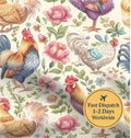 Farmhouse Chickens Cotton Fabric