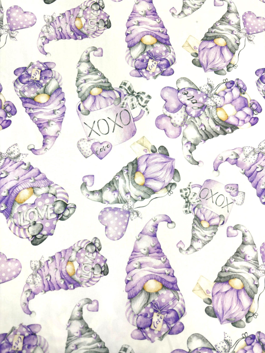 Lilac Gnome Cotton Fabric