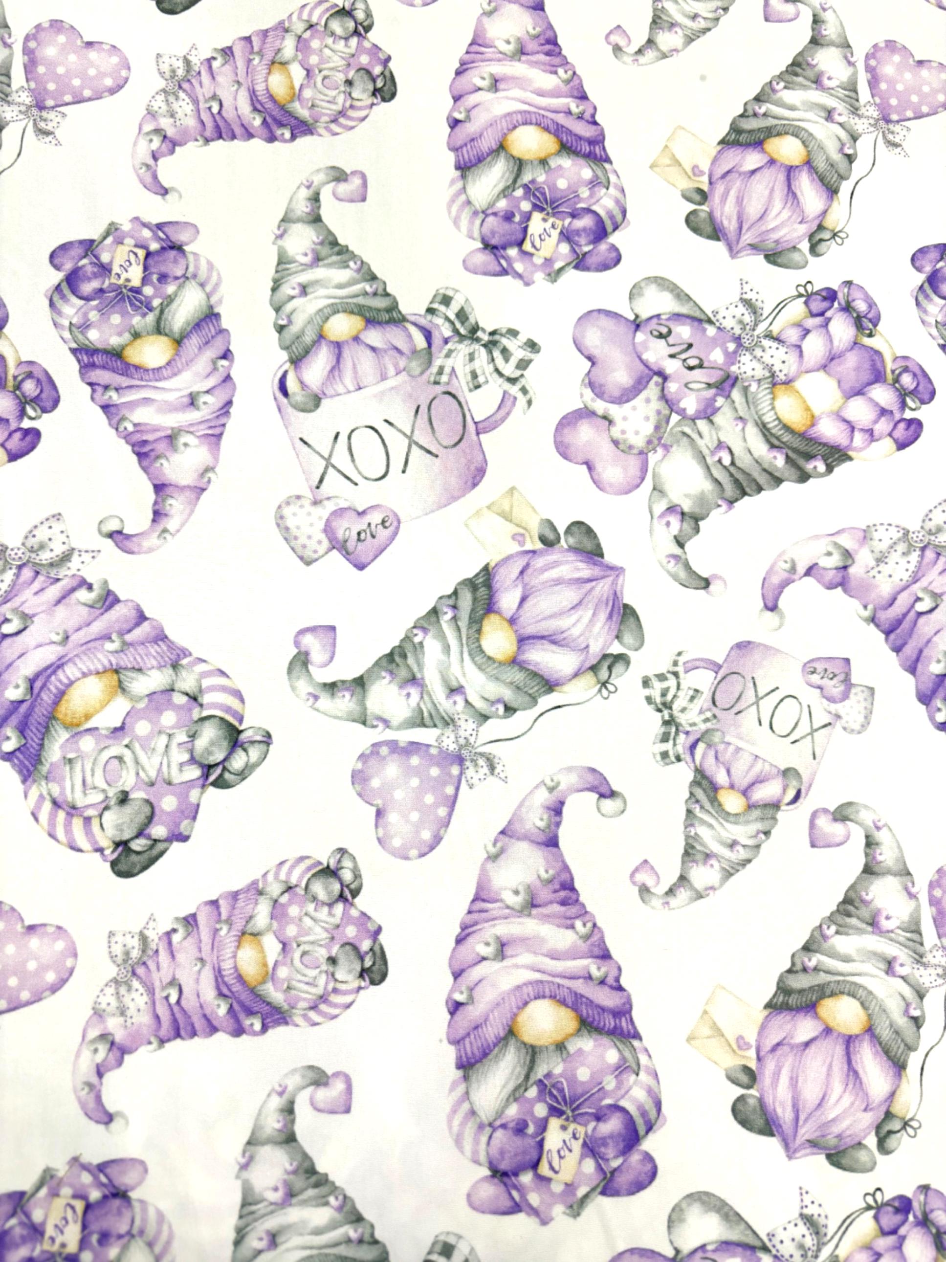 Lilac Gnome Cotton Fabric