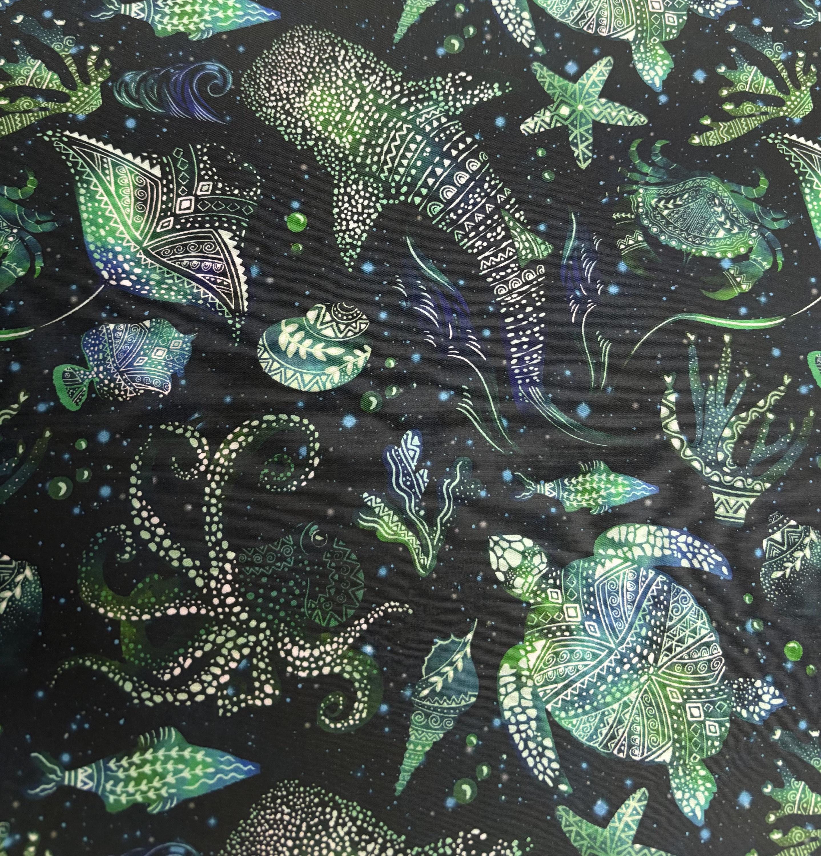 Ocean Sea Cotton Fabric