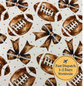 American Football and Bows Cotton Fabric