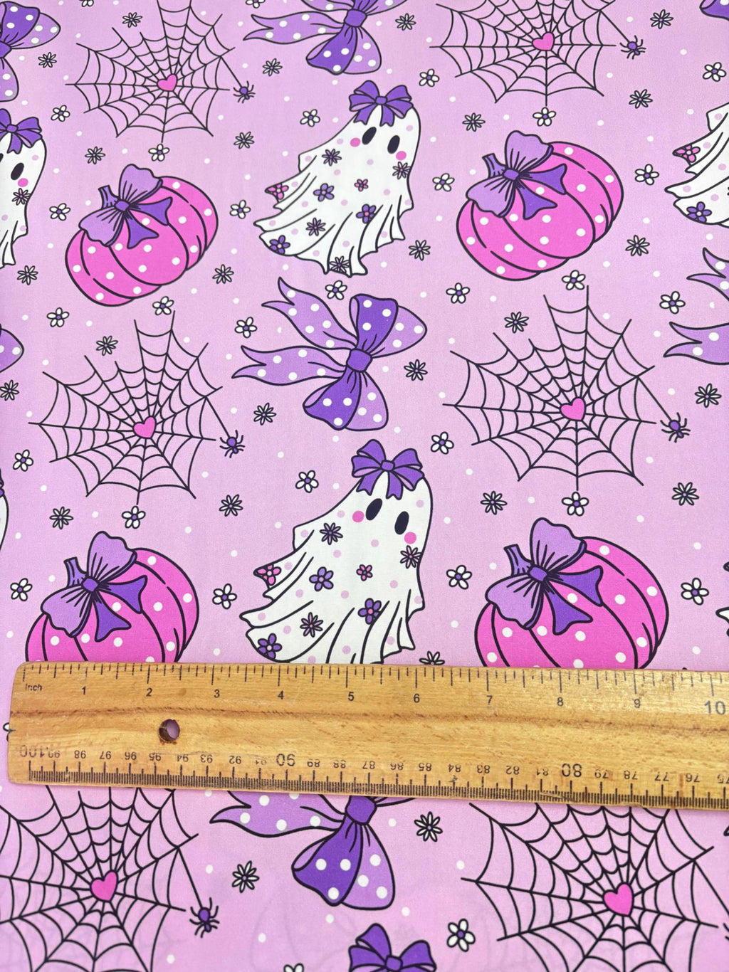 Pink Ghost Jack O Lantern Cotton Fabric