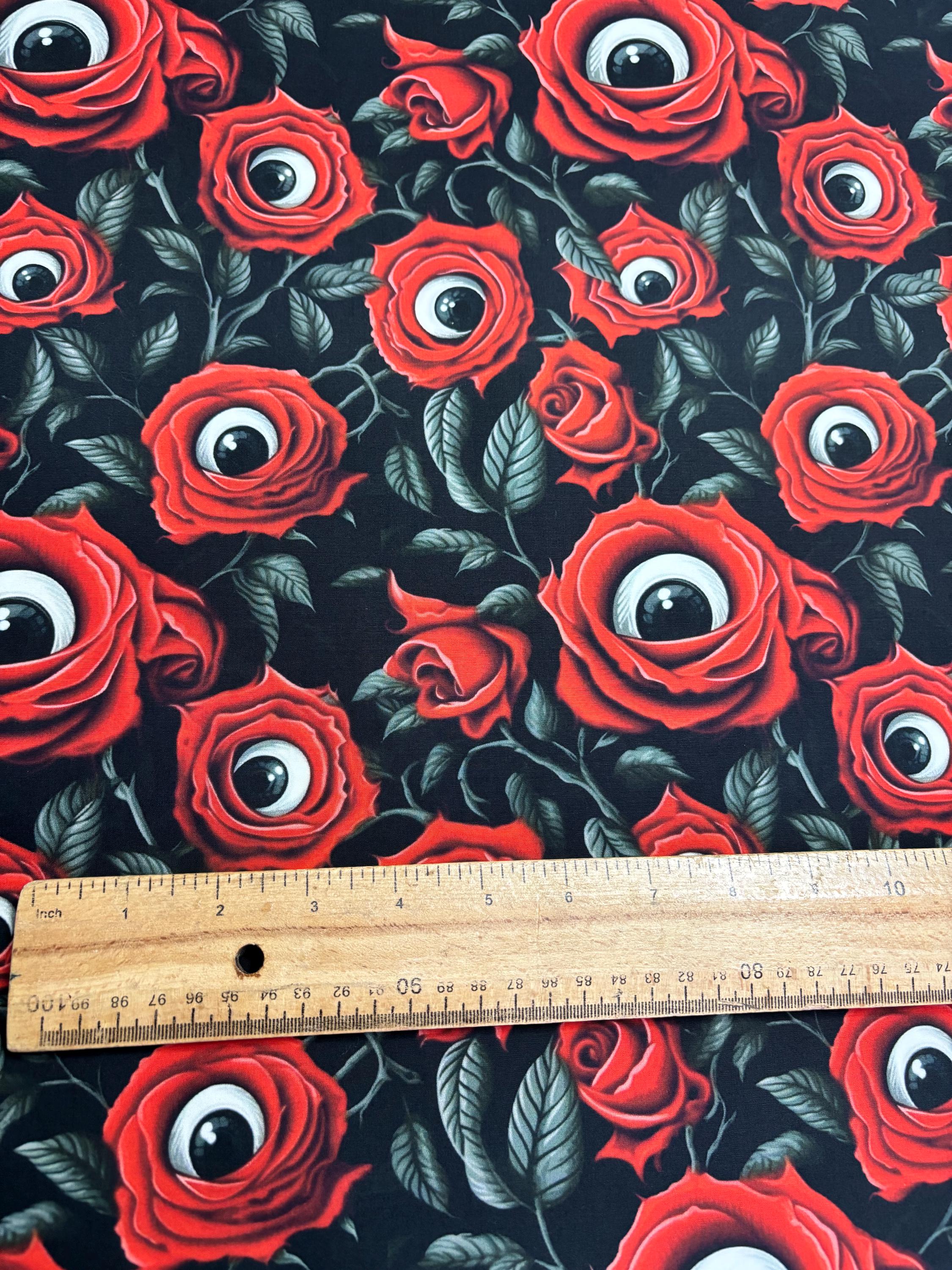 Gothic Roses Cotton Fabric