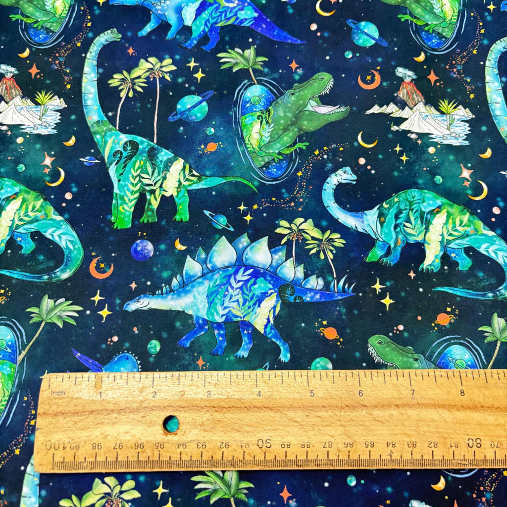 Dinosaur Galaxy Cotton Fabirc