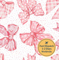 Pink Bows Cotton Fabric