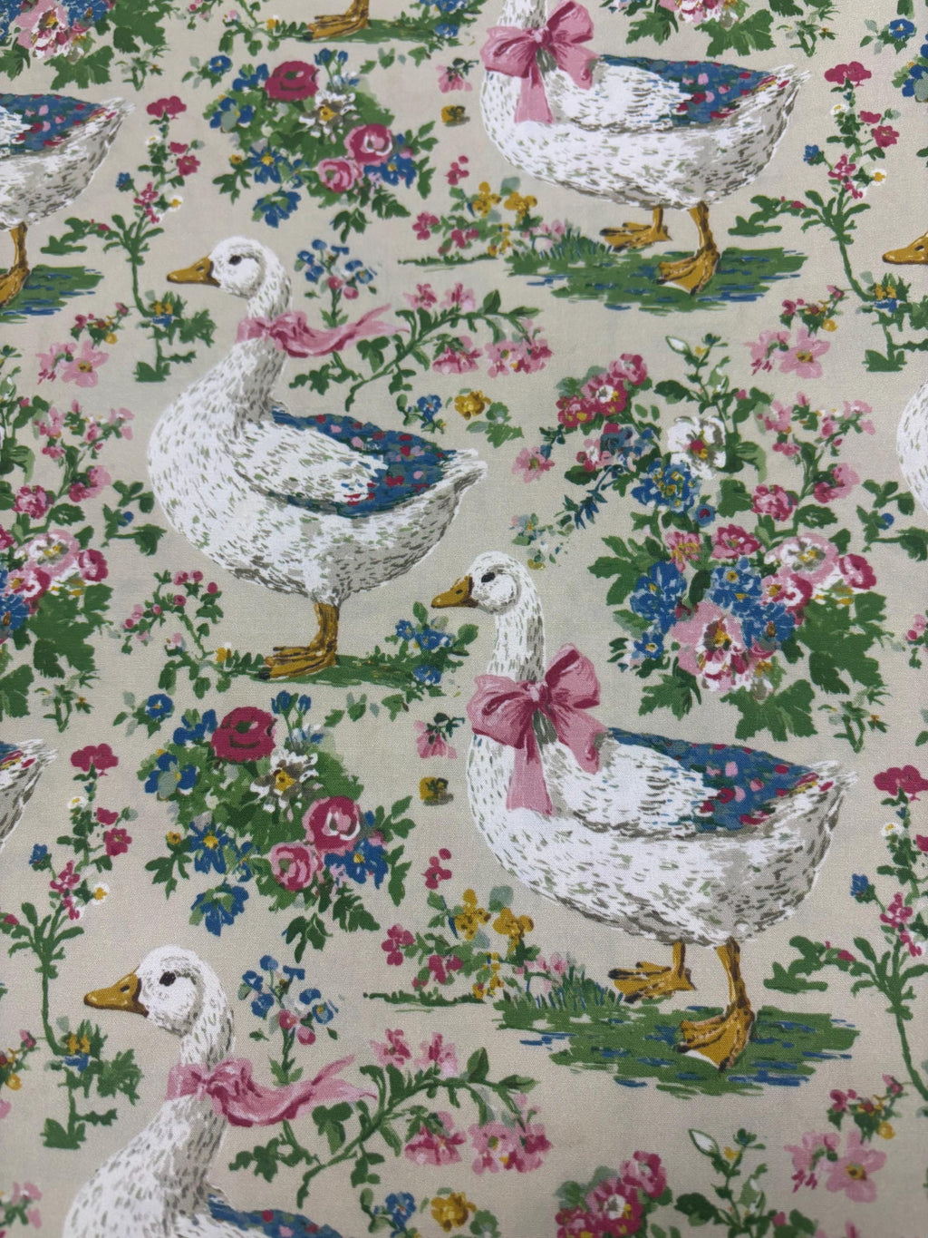 Vintage Goose Cotton Fabric