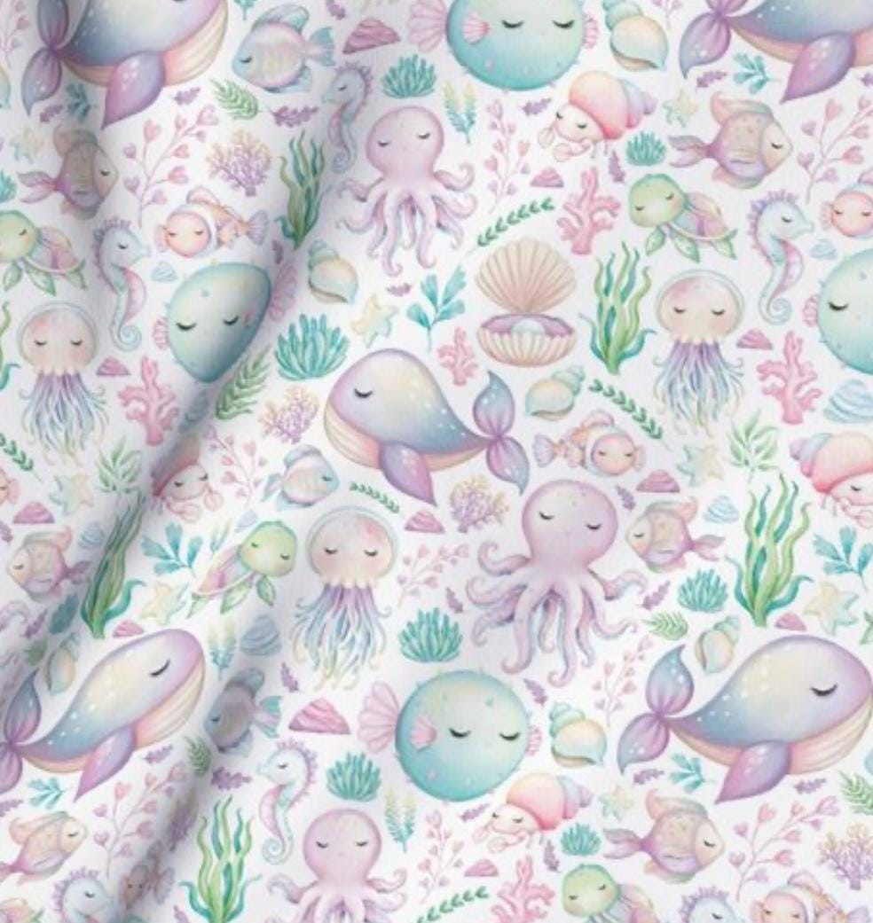 Pastel Nautical Cotton Fabric