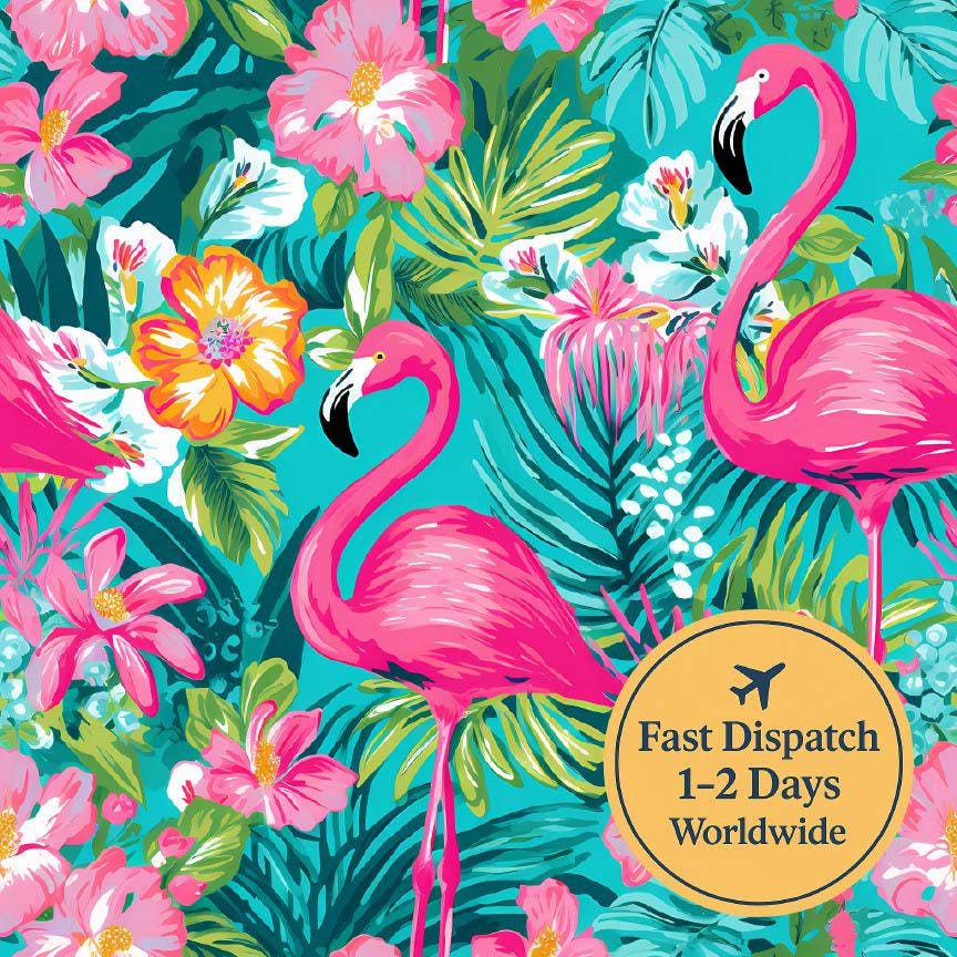 Preppy Flamingo Cotton Fabric