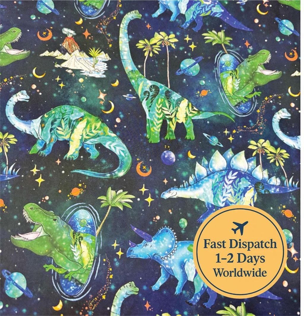 Dinosaur Galaxy Cotton Fabirc