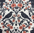 Art Deco Gothic Crow Cotton Fabric