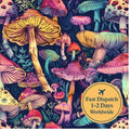 Whimsical Mushroom Cotton Fabric