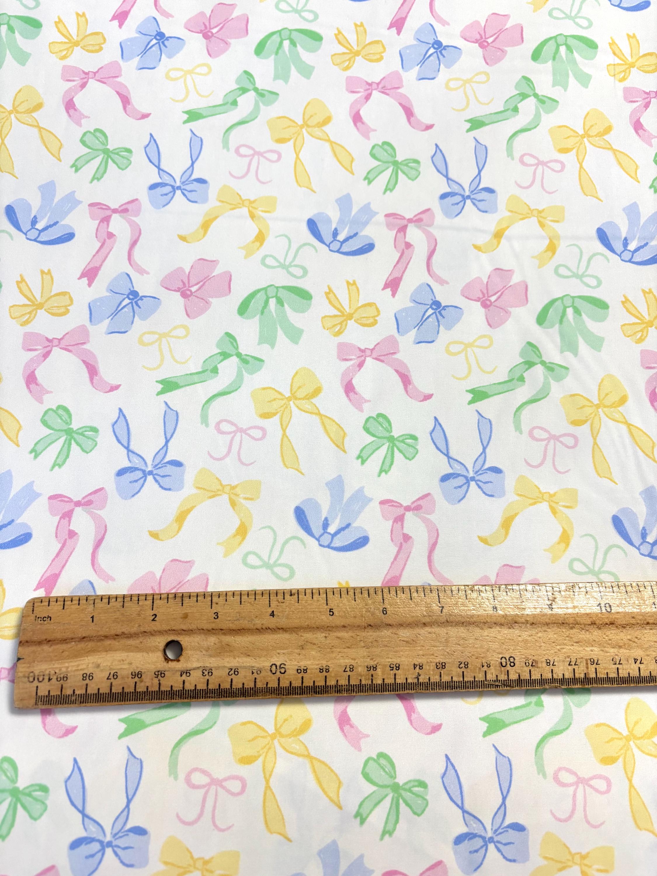 Pastel Bows Cotton Fabric