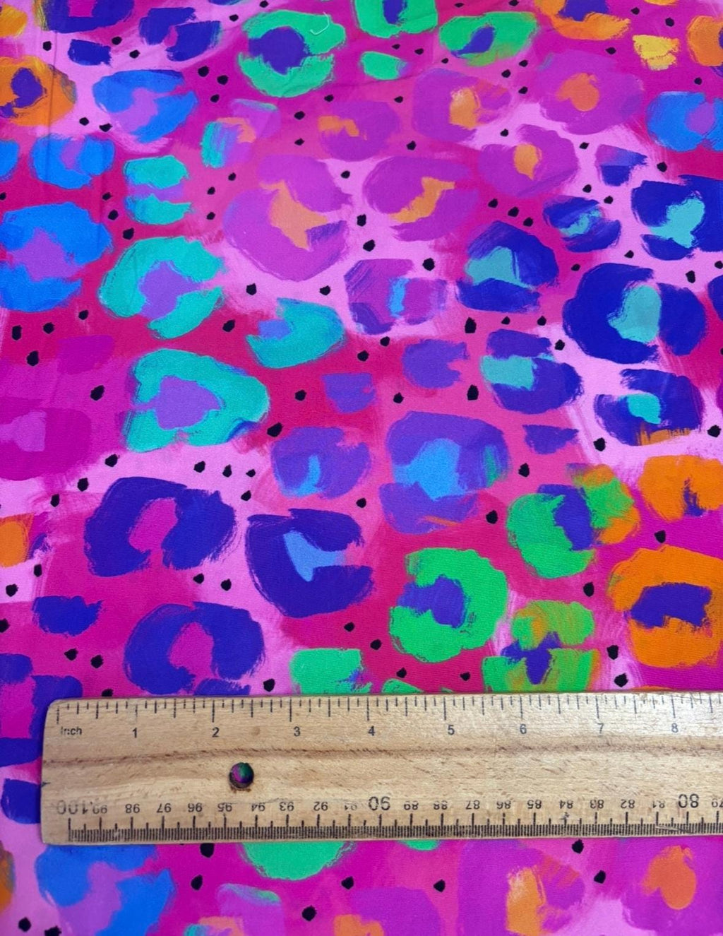 Neon Leopard Cotton Fabric