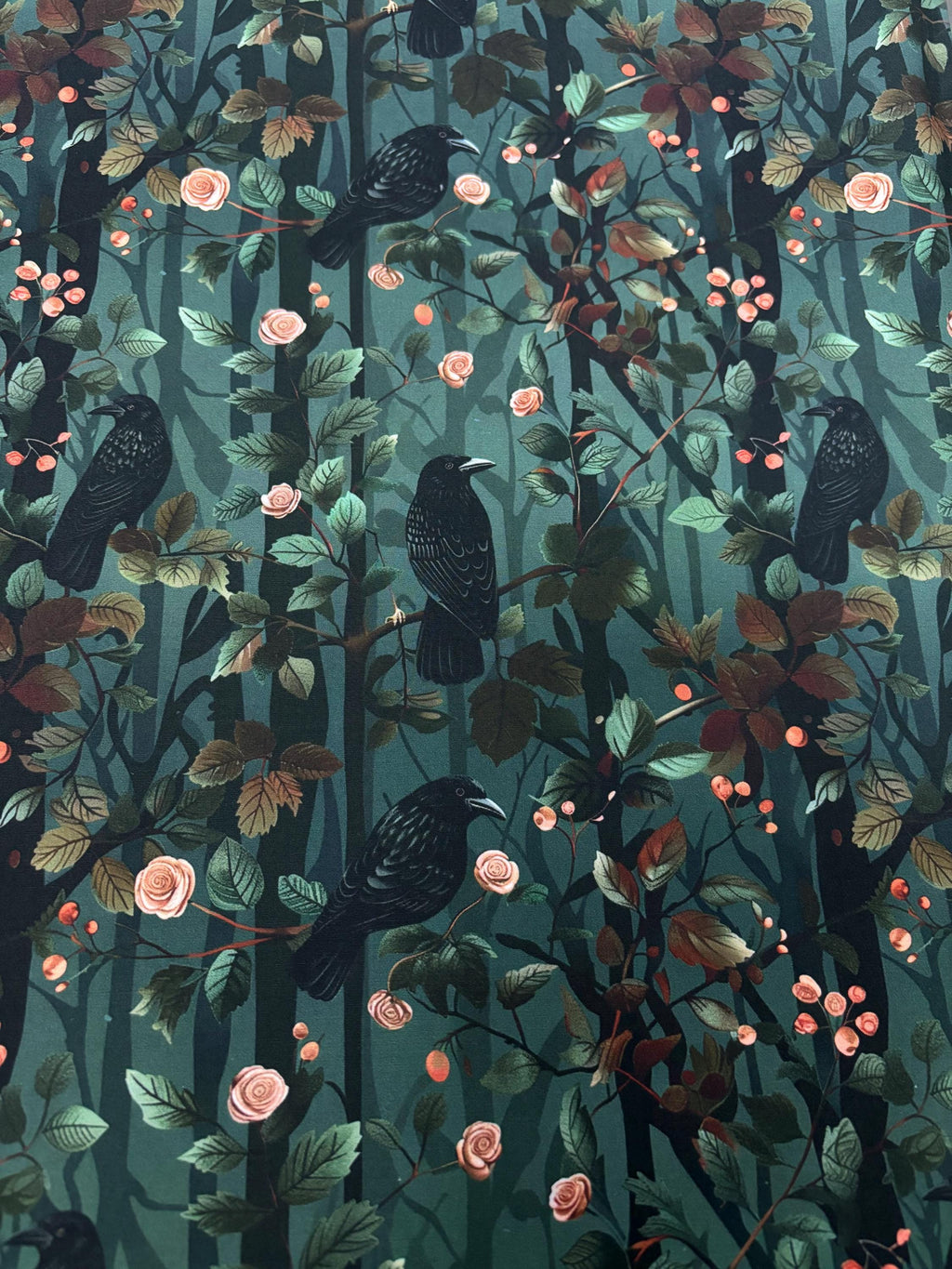 Gothic Raven Cotton Fabric