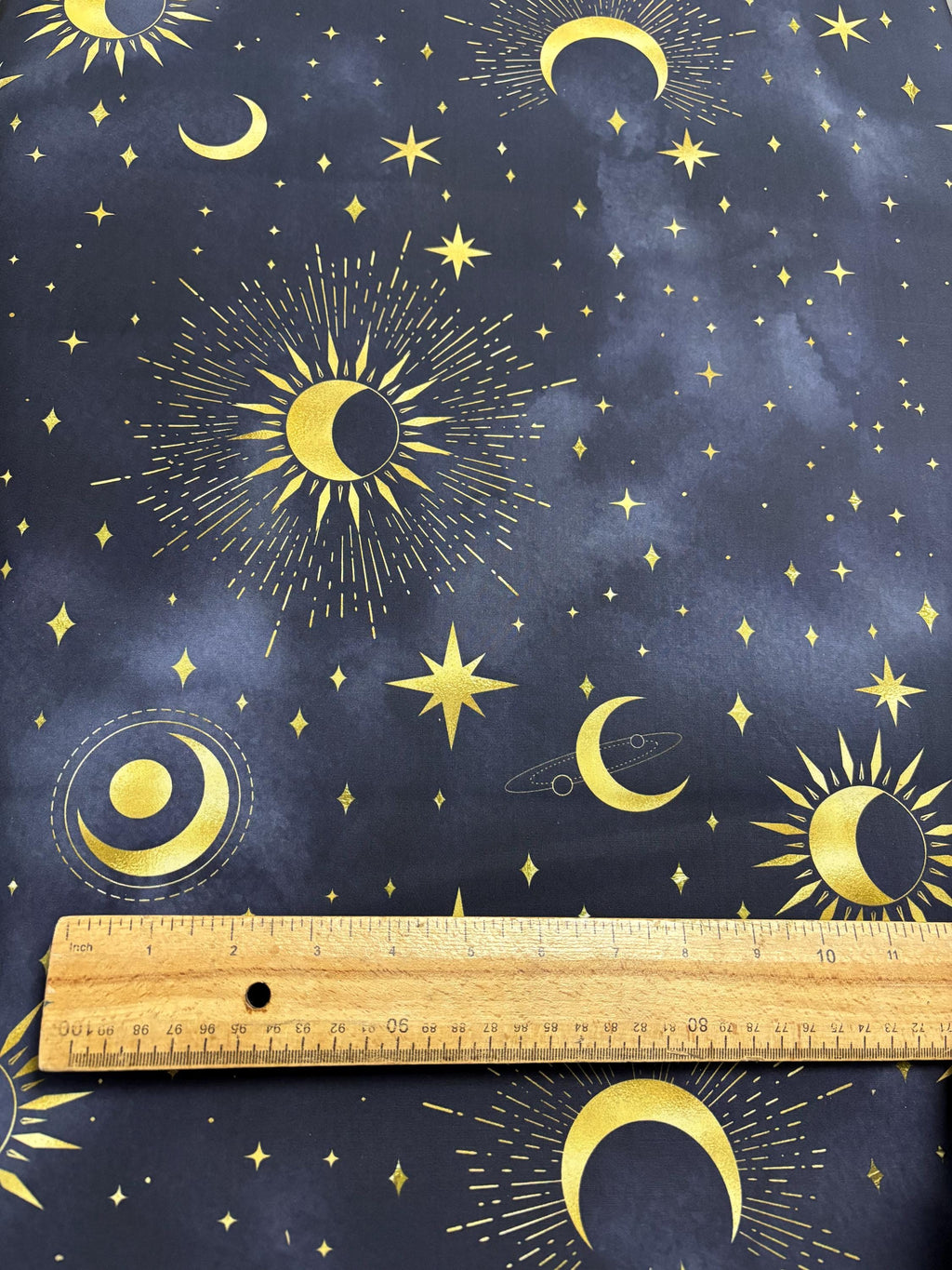 Galaxy Moon Cotton Fabric