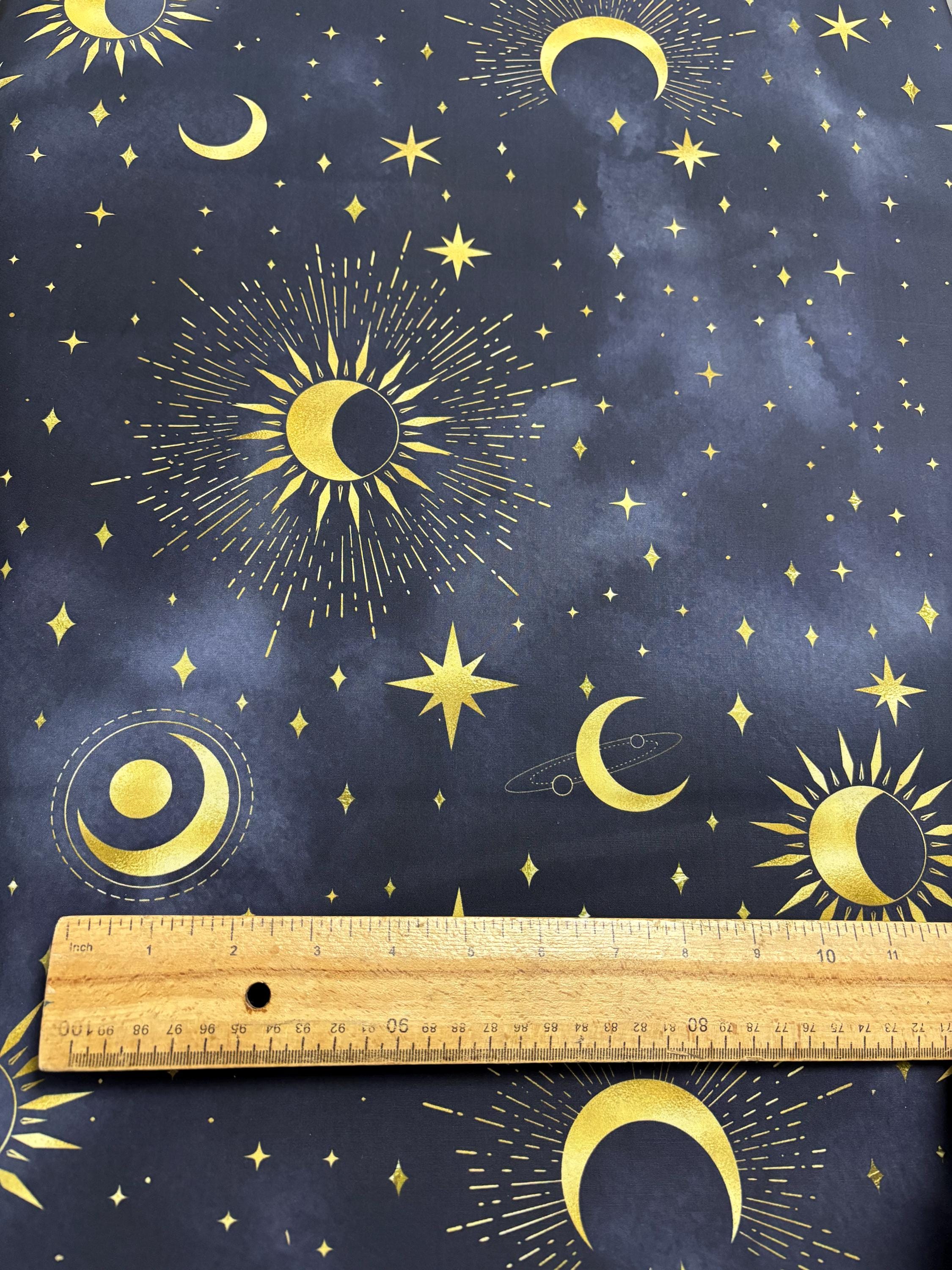 Galaxy Moon Cotton Fabric