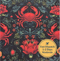 Art Nouveau Crab Cotton Fabric
