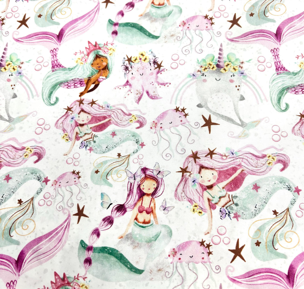 Pastel Mermaid Cotton Fabric