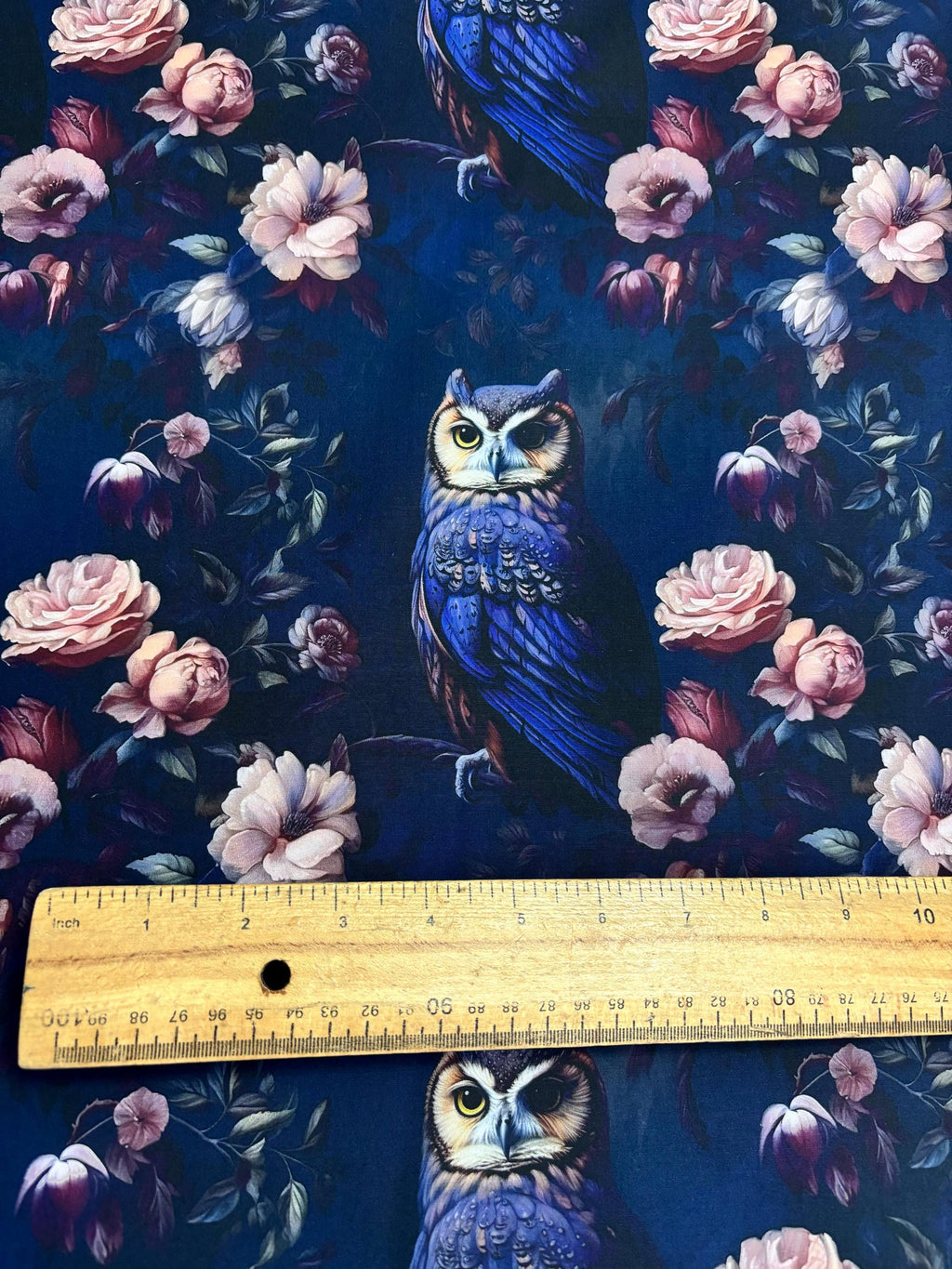 Gothic Owl Cotton Fabric