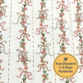 Floral Bow Garland Cotton Fabric
