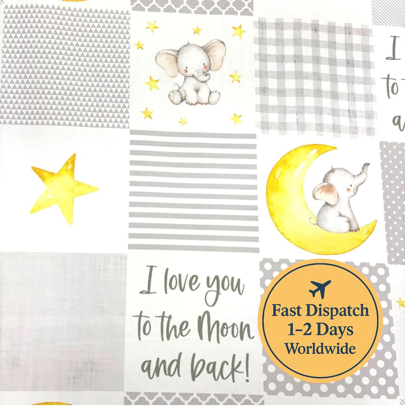 Elephant Cheaters Quilt Cotton Fabric