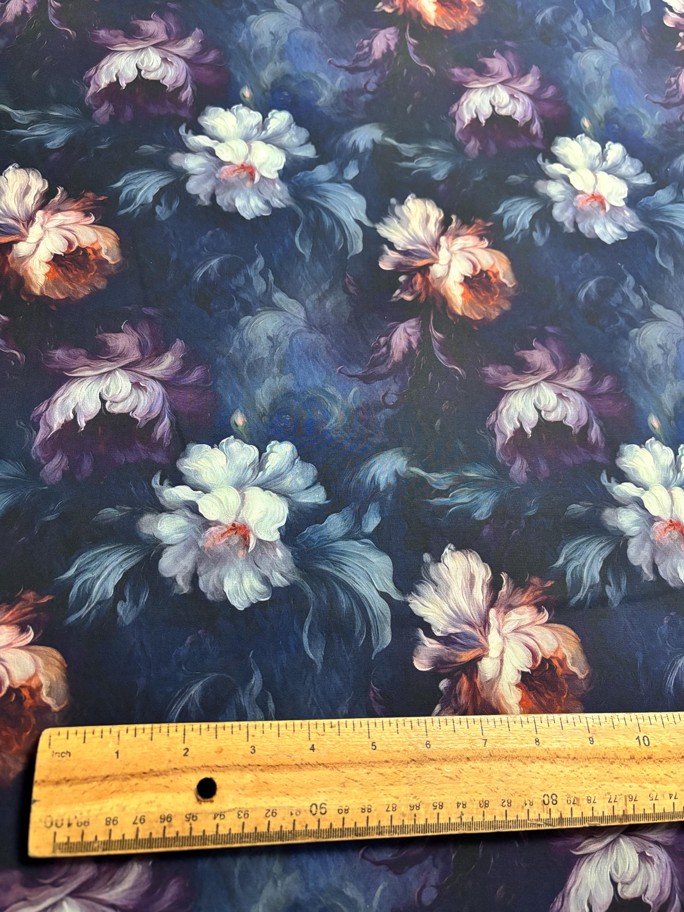 Floral Rococo Cotton Fabric