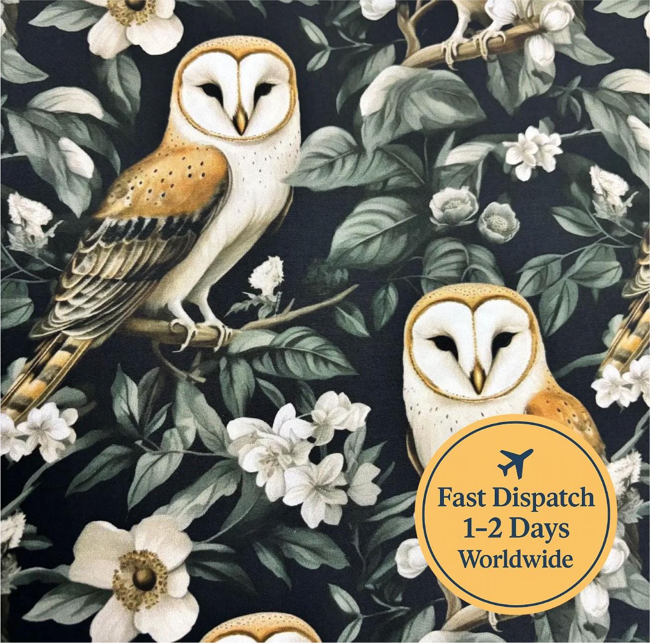 Owl Cotton Fabric