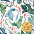 Blue and Green Dragon Cotton Fabric