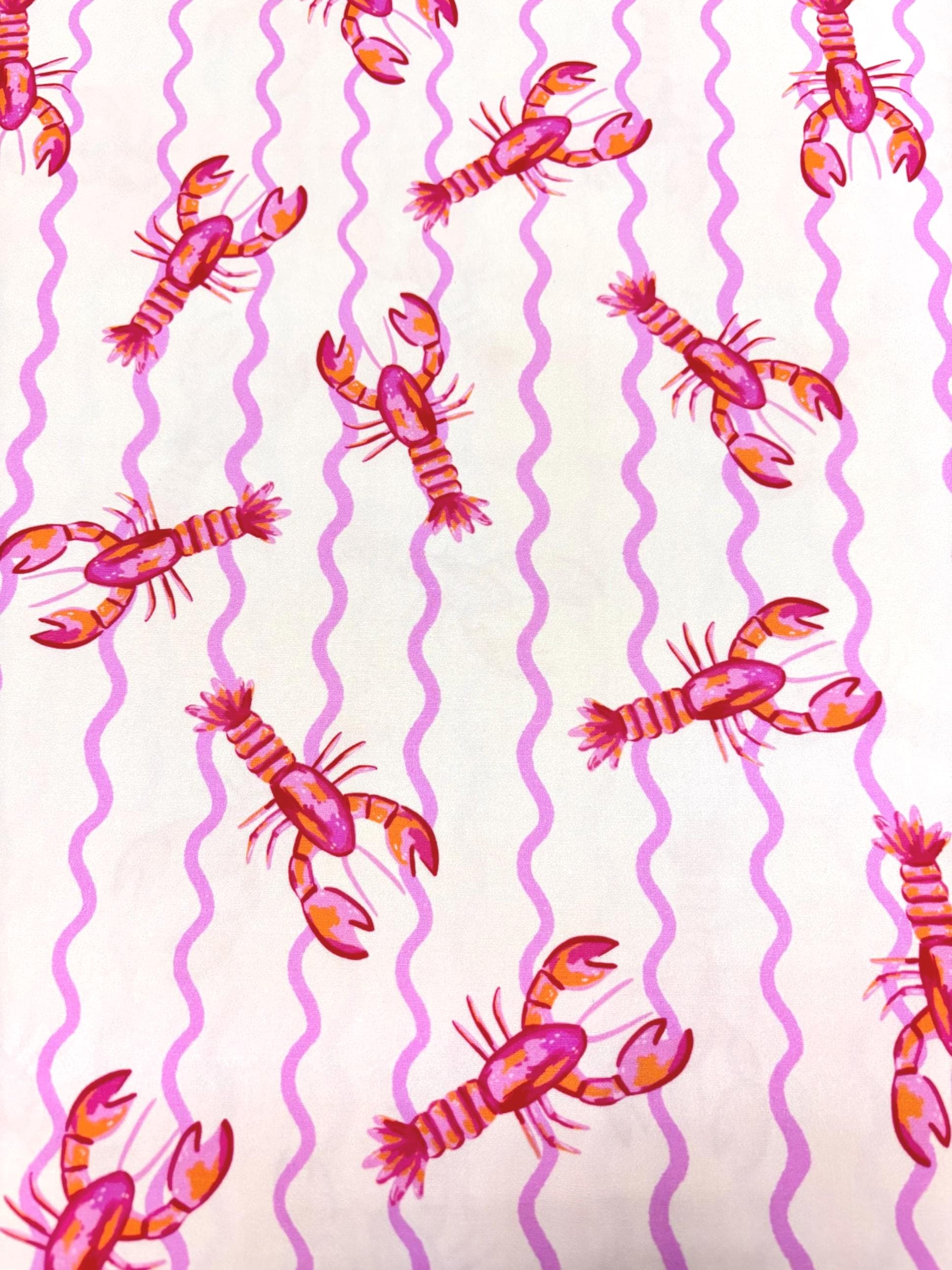 Lobsters Cotton Fabric