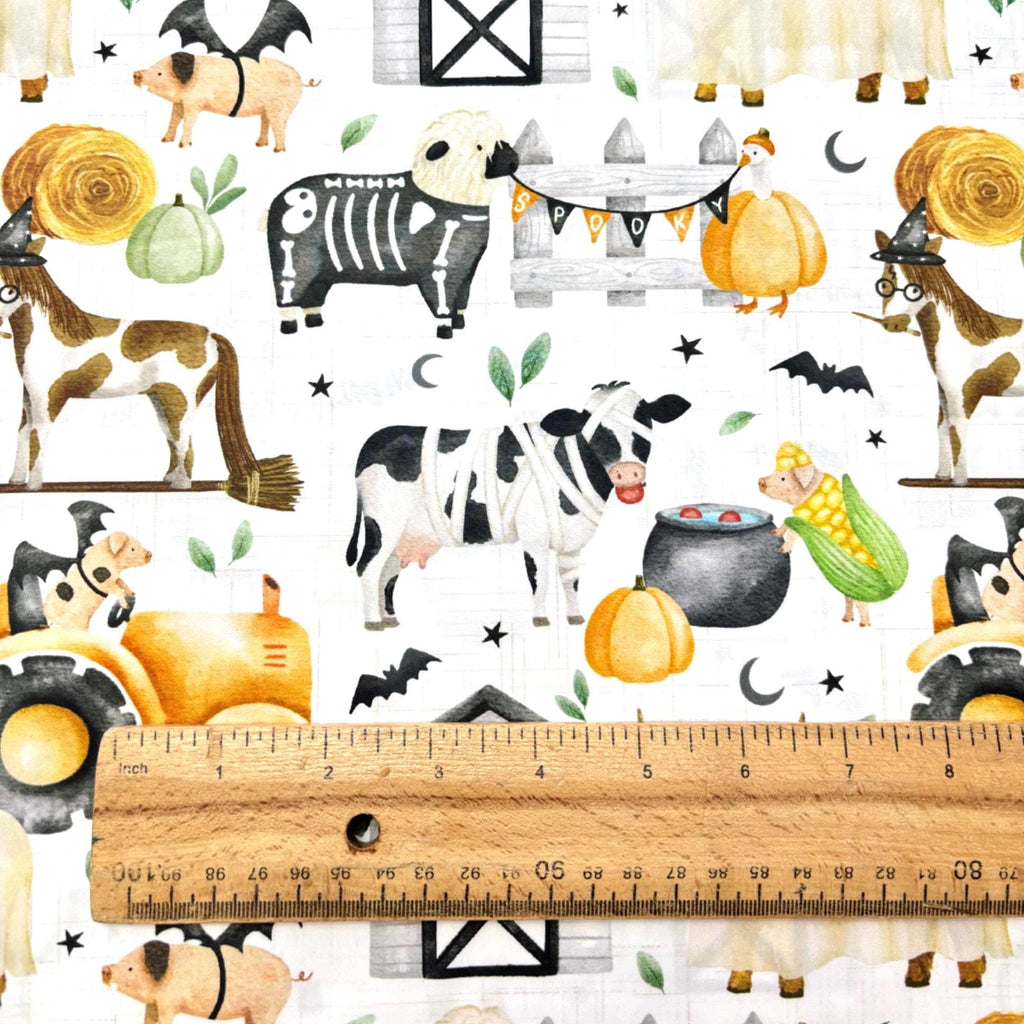 Halloween Farm Animals Cotton Fabric