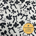 Black Bows Cotton Fabric