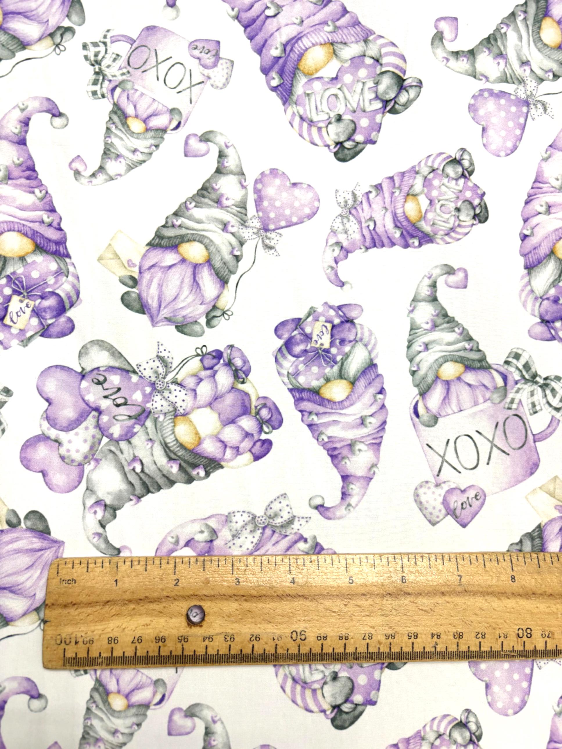 Lilac Gnome Cotton Fabric
