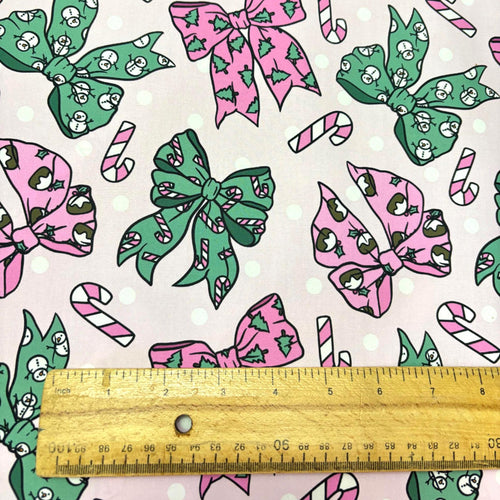 Christmas Bows Cotton Fabric