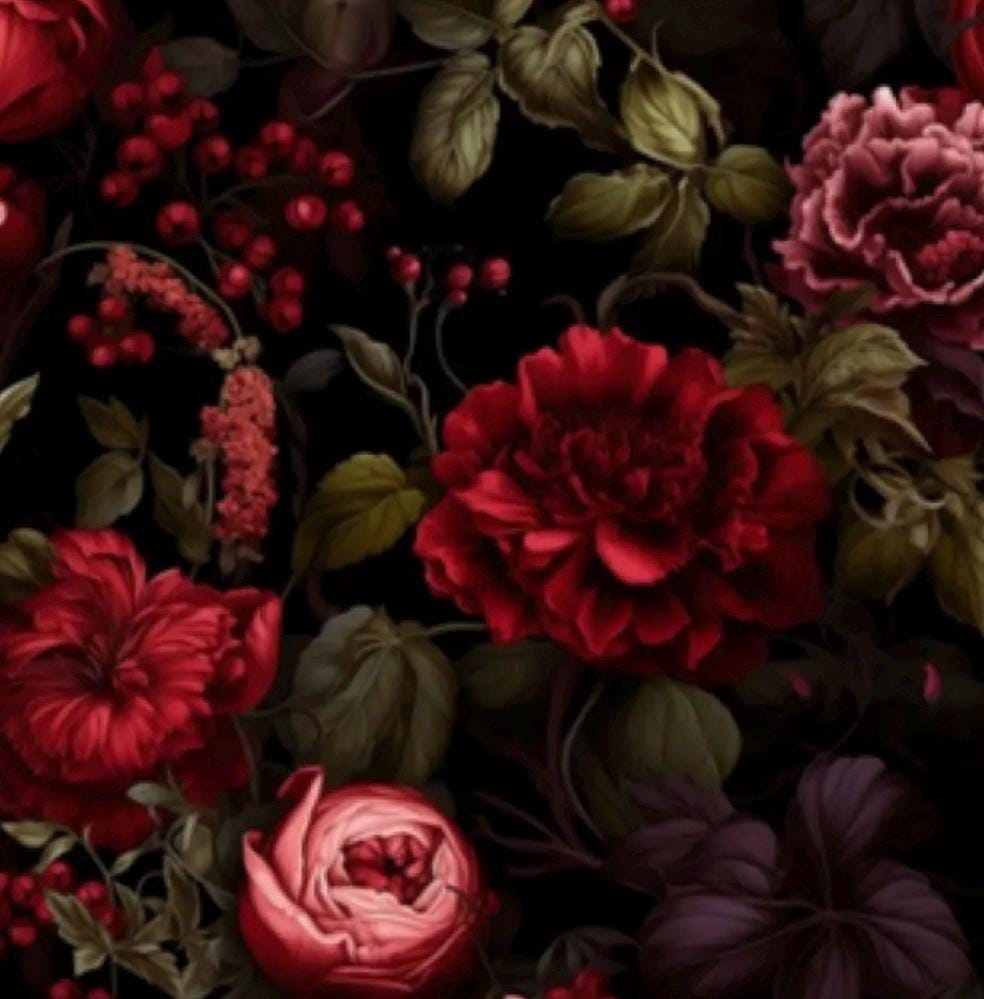 Large Scale Floral Cotton Fabric