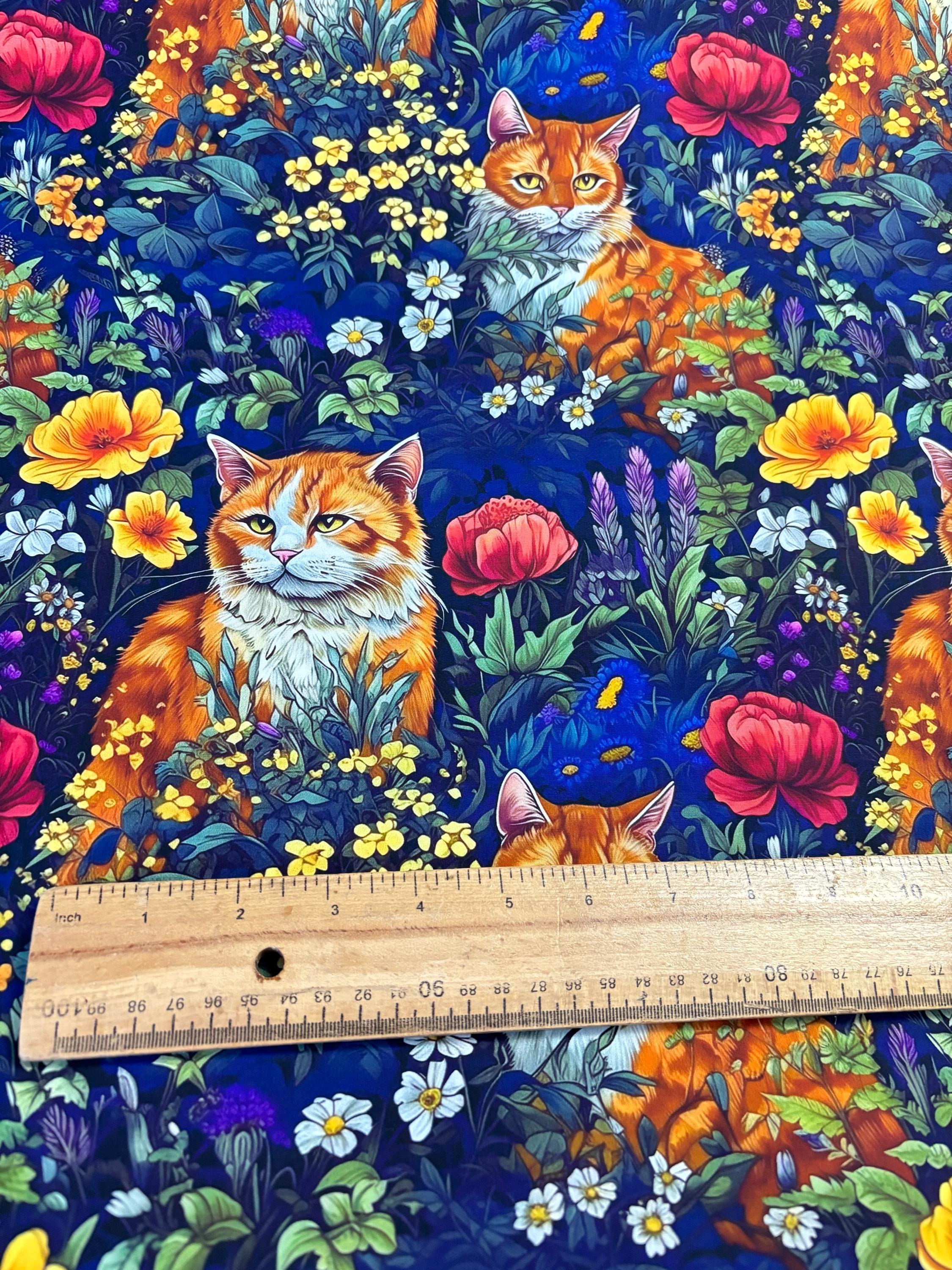 Ginger Cat Cotton Fabric
