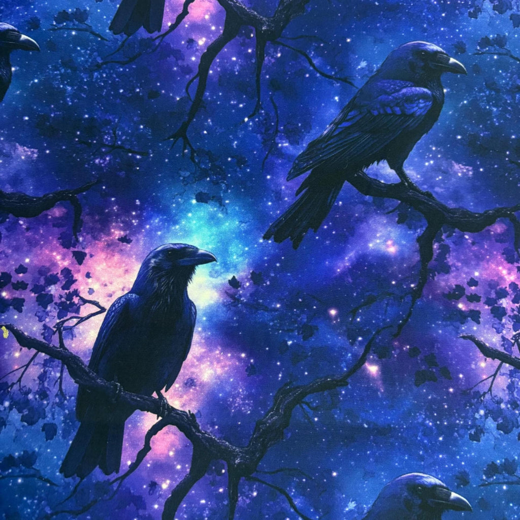 Galaxy Crow Cotton Fabric