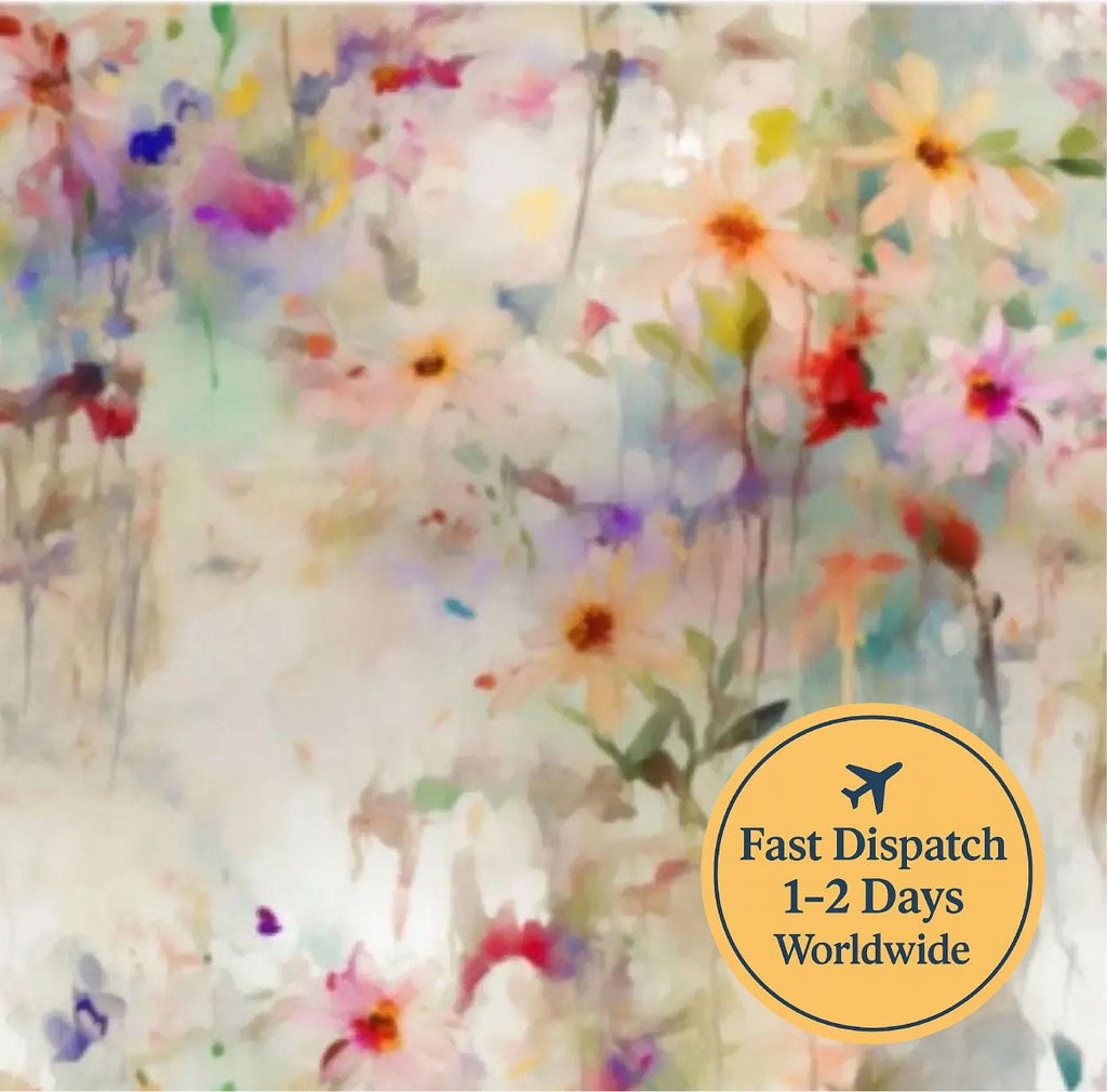 Abstract Floral Cotton Fabric