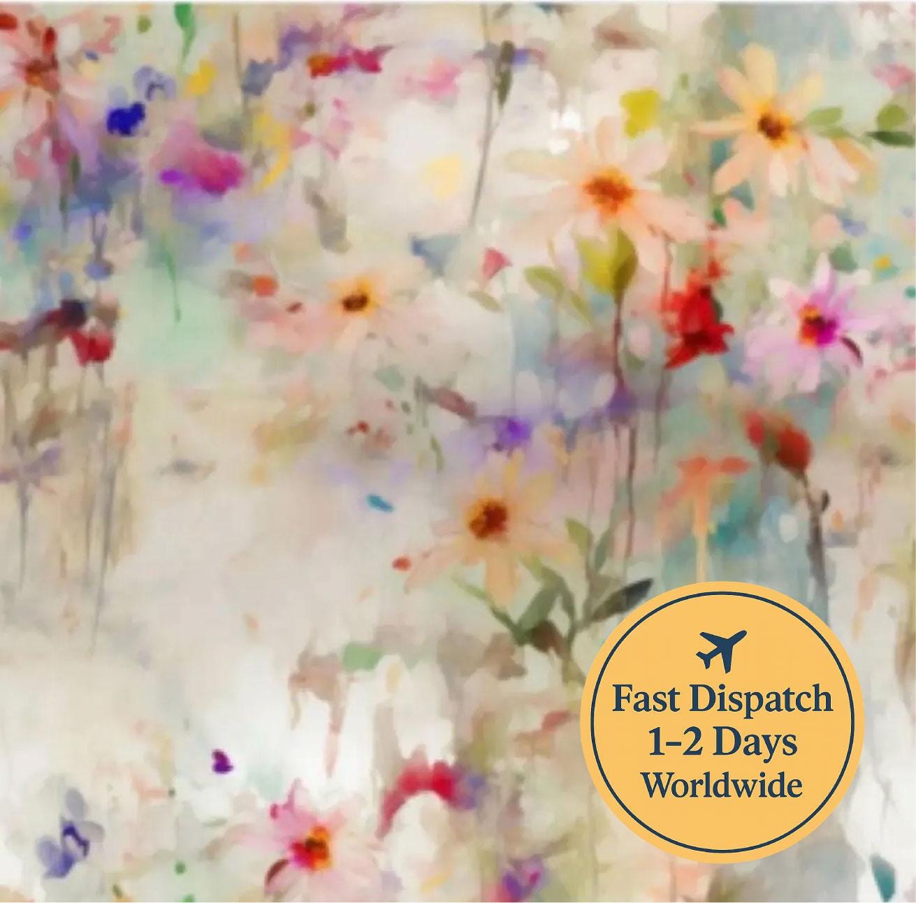 Abstract Floral Cotton Fabric