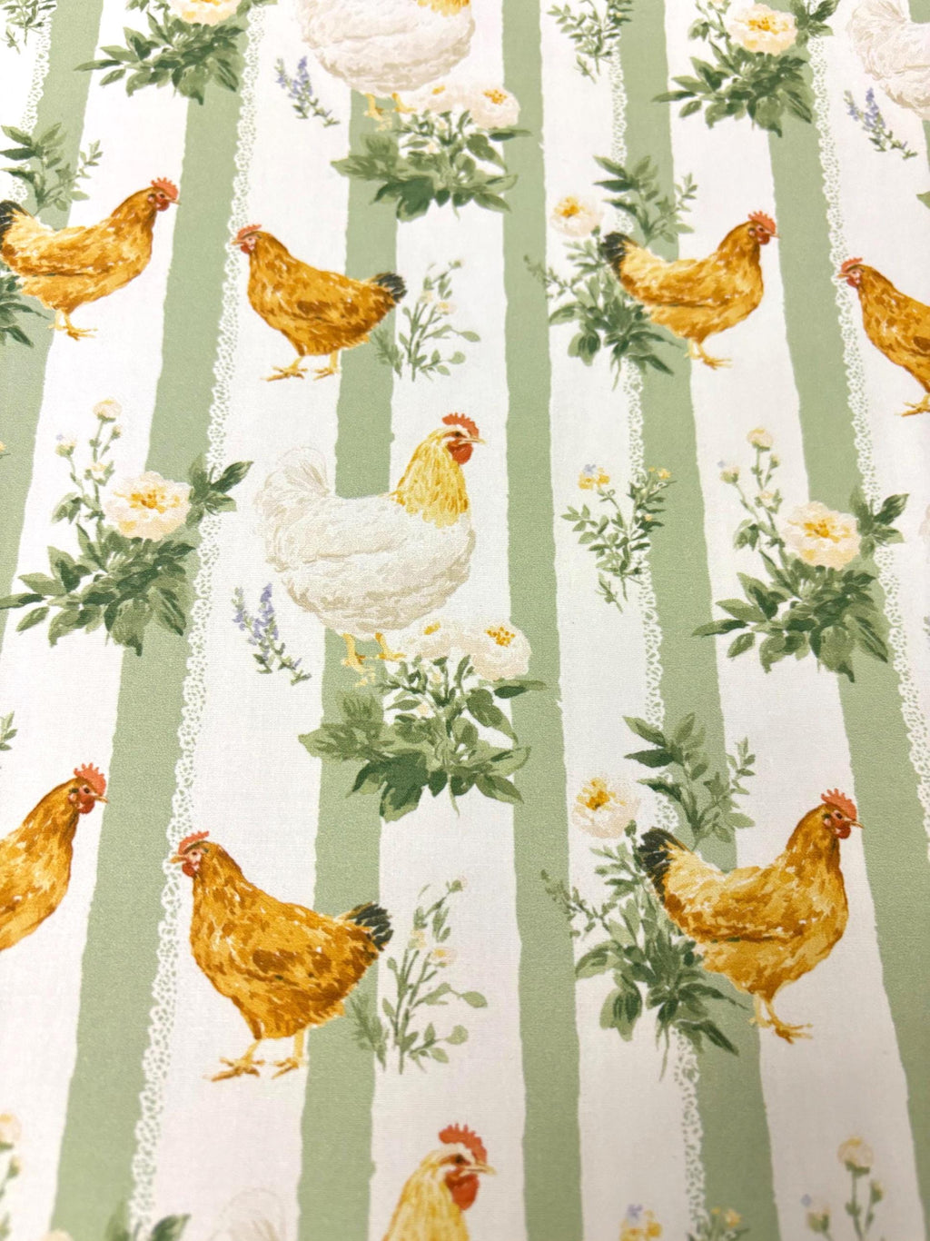 Country Chicken Cotton Fabric