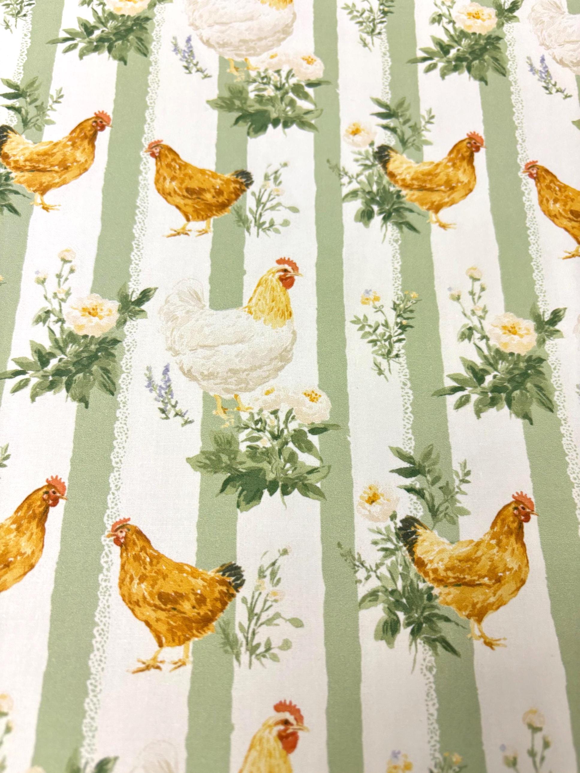 Country Chicken Cotton Fabric