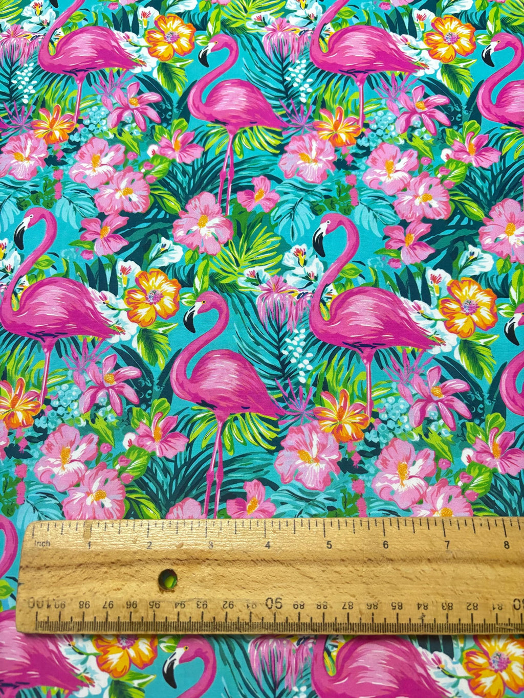 Preppy Flamingo Cotton Fabric