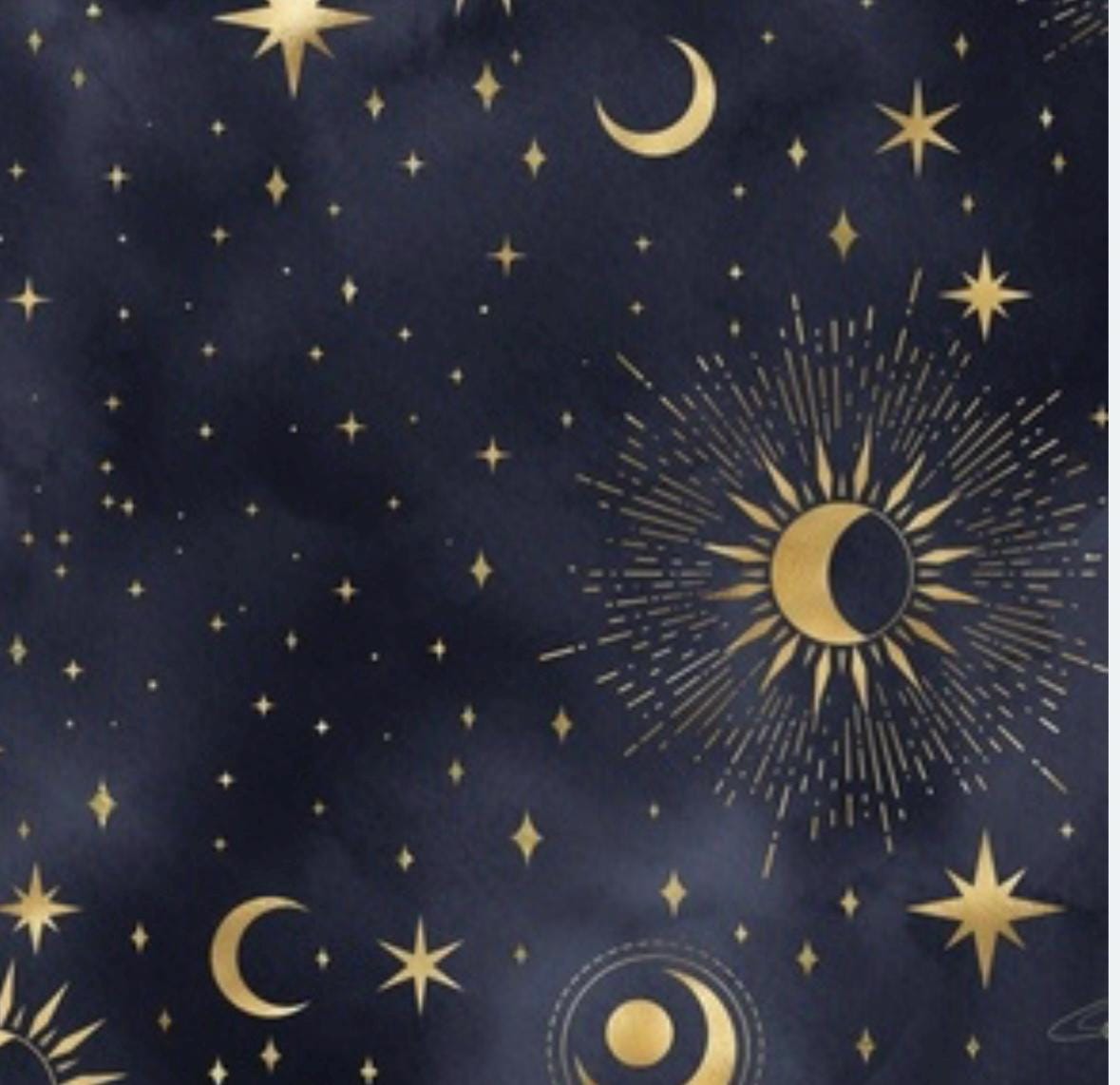 Galaxy Moon Cotton Fabric